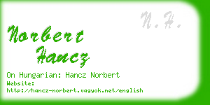 norbert hancz business card